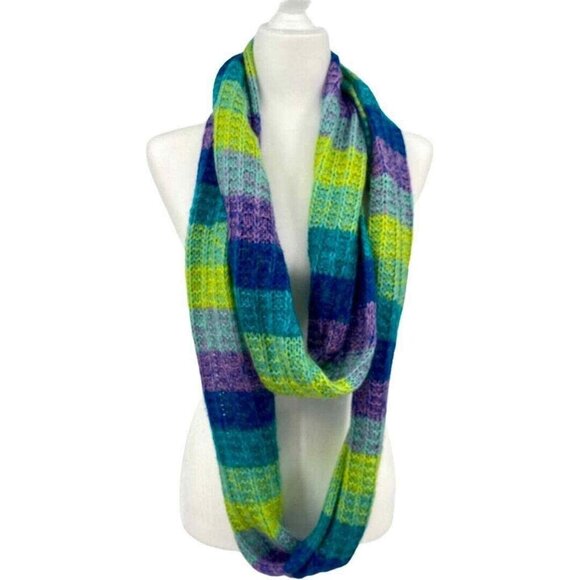 Bula Infinity Scarf Womens One Size Multicolor Knit Acrylic 53" - Picture 1 of 6